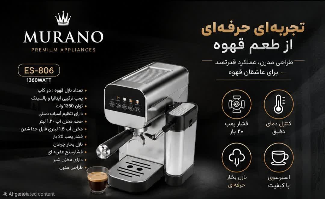اسپرسو ساز  مورانو مدل es 806